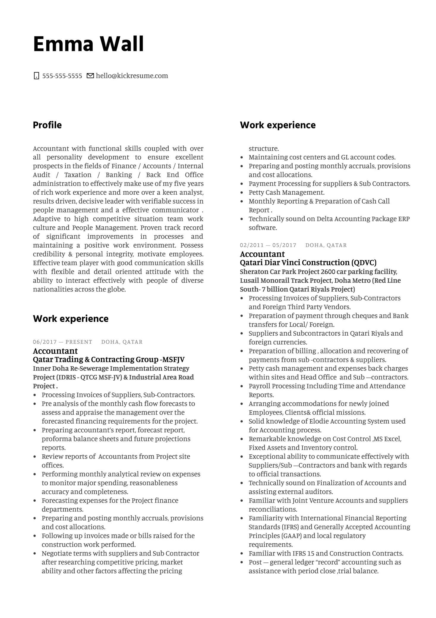 Contoh CV dari Schenker