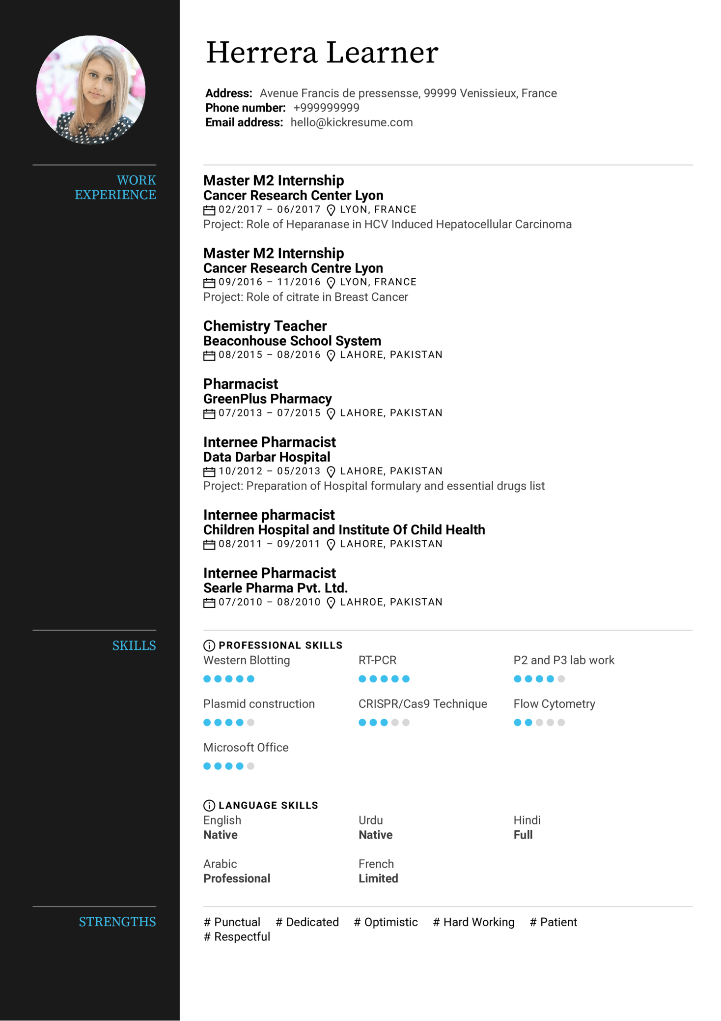 Contoh CV untuk Ph.D